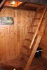 Ladder of sucker to climb on the mezzanine