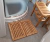 Tapis de bain et banc de spa en bambou