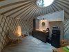 Each yurt has a fully equipped kitchenette and bedding is included